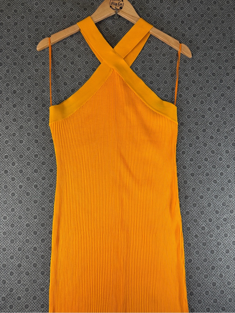 Zara Ribbed Cross-Neck Maxi Dress - Picture 2 of 9